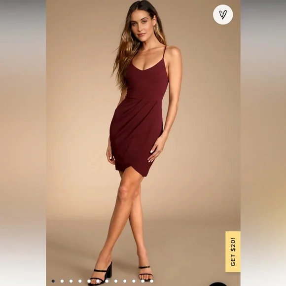 Forever your girl wine red bodycon dress on sale